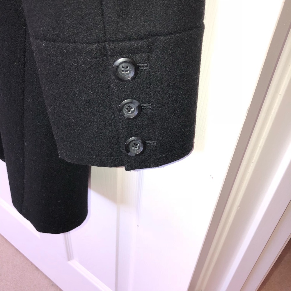 Express Double-breasted Wool Coat black size 7/8 - Picture 4 of 8